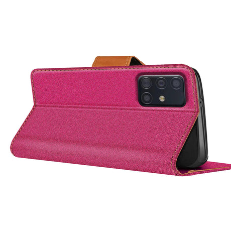 Samsung Galaxy A51 Klapphülle im Jeanslook mit Karten- und Geldfach