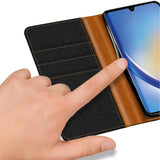 Samsung Galaxy A54 5G Klapphülle im Jeanslook mit Karten- und Geldfach