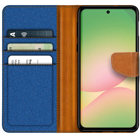 Samsung Galaxy A57 5G Klapphülle im Jeanslook mit Karten- und Geldfach