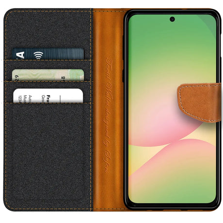 Samsung Galaxy A57 5G Klapphülle im Jeanslook mit Karten- und Geldfach