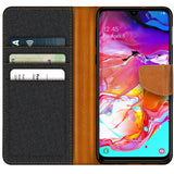 Samsung Galaxy A70 / A70s Klapphülle im Jeanslook mit Karten- und Geldfach
