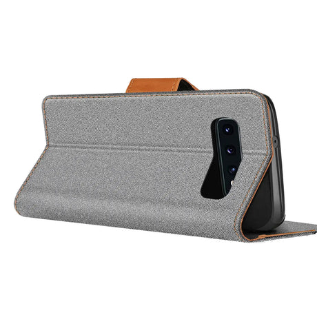 Samsung Galaxy S10 Klapphülle im Jeanslook mit Karten- und Geldfach