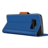 Samsung Galaxy S10E Klapphülle im Jeanslook mit Karten- und Geldfach