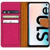 Samsung Galaxy S10E Klapphülle im Jeanslook mit Karten- und Geldfach