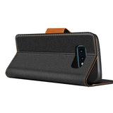 Samsung Galaxy S10E Klapphülle im Jeanslook mit Karten- und Geldfach