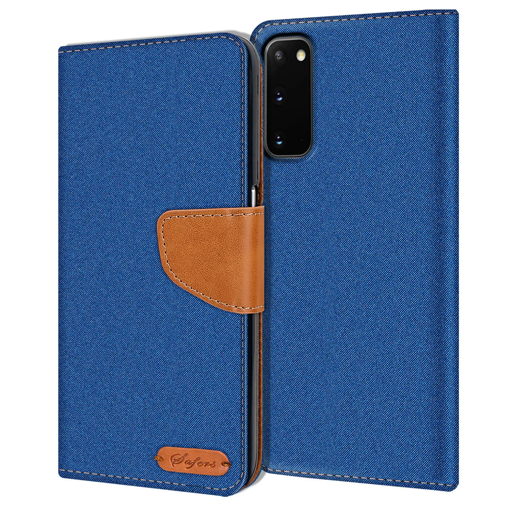 Samsung Galaxy S20 Klapphülle im Jeanslook mit Karten- und Geldfach