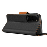 Samsung Galaxy S20 Plus Klapphülle im Jeanslook mit Karten- und Geldfach