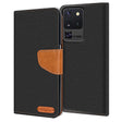 Samsung Galaxy S20 Ultra Klapphülle im Jeanslook mit Karten- und Geldfach