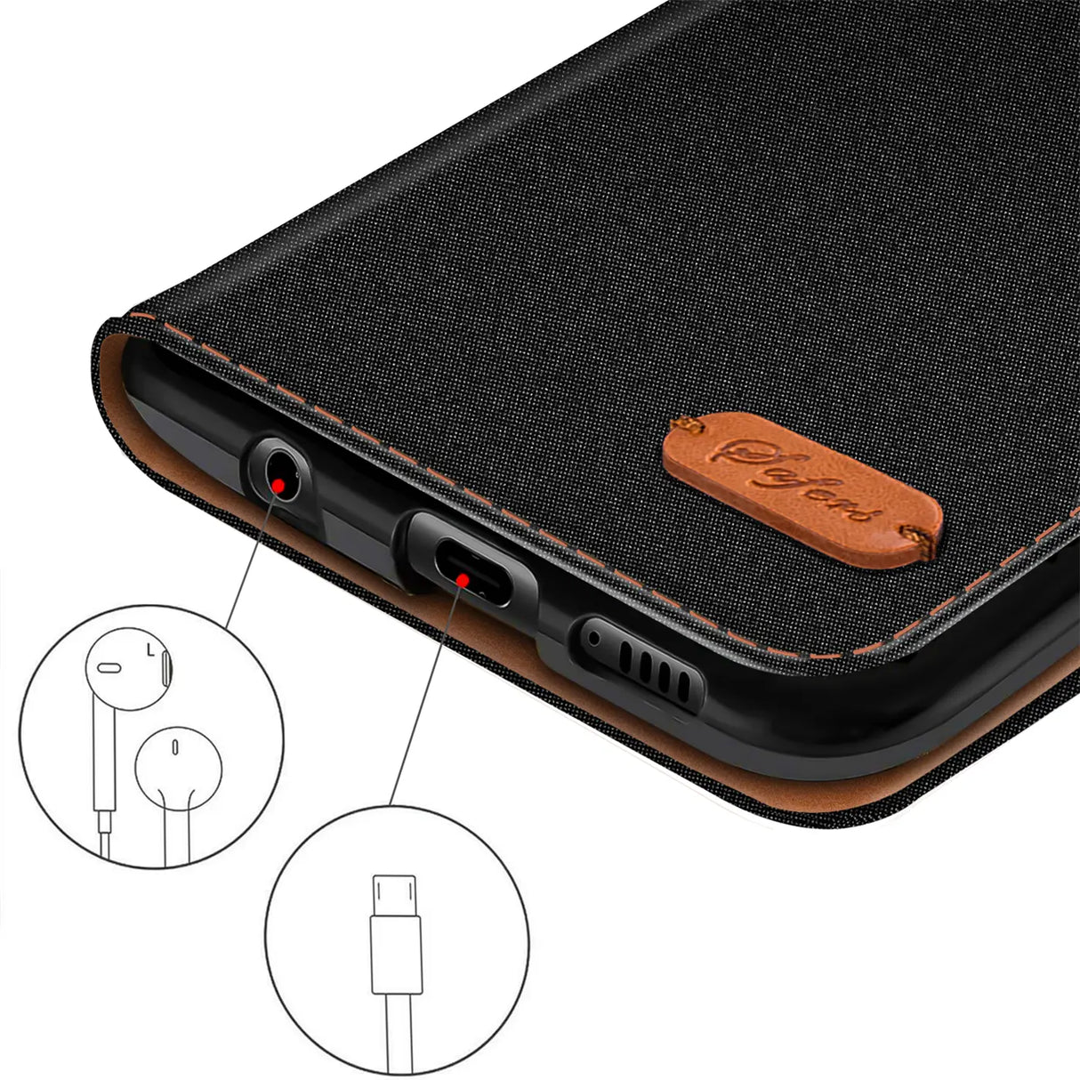 Samsung Galaxy S20 Ultra Klapphülle im Jeanslook mit Karten- und Geldfach