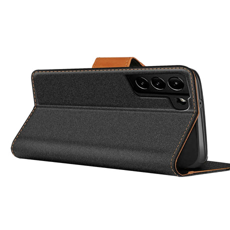 Samsung Galaxy S21 FE Klapphülle im Jeanslook mit Karten- und Geldfach