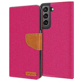 Samsung Galaxy S21 Klapphülle im Jeanslook mit Karten- und Geldfach