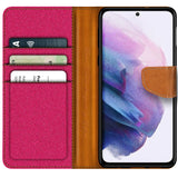 Samsung Galaxy S21 Plus Klapphülle im Jeanslook mit Karten- und Geldfach