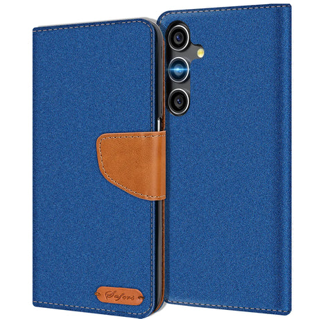 Samsung Galaxy S23 FE Klapphülle im Jeanslook mit Karten- und Geldfach