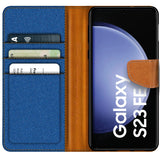Samsung Galaxy S23 FE Klapphülle im Jeanslook mit Karten- und Geldfach