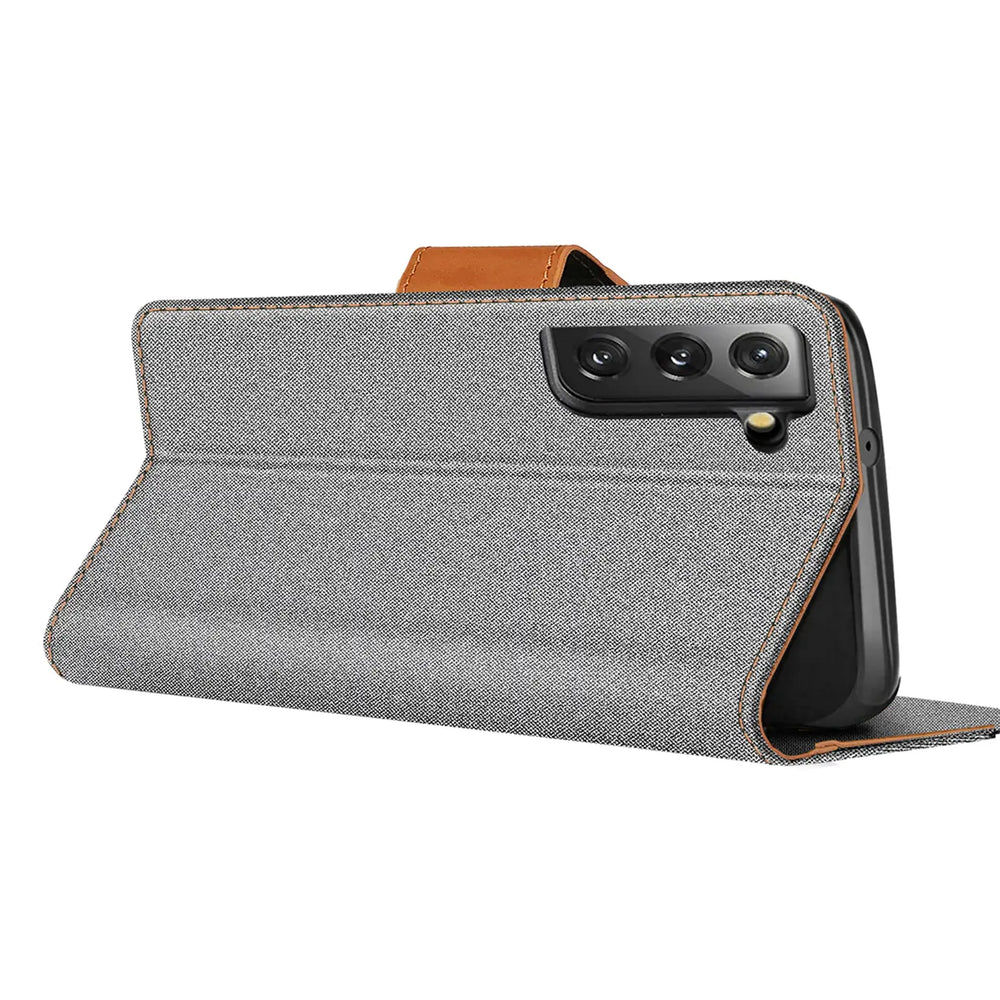 Samsung Galaxy S23 Klapphülle im Jeanslook mit Karten- und Geldfach