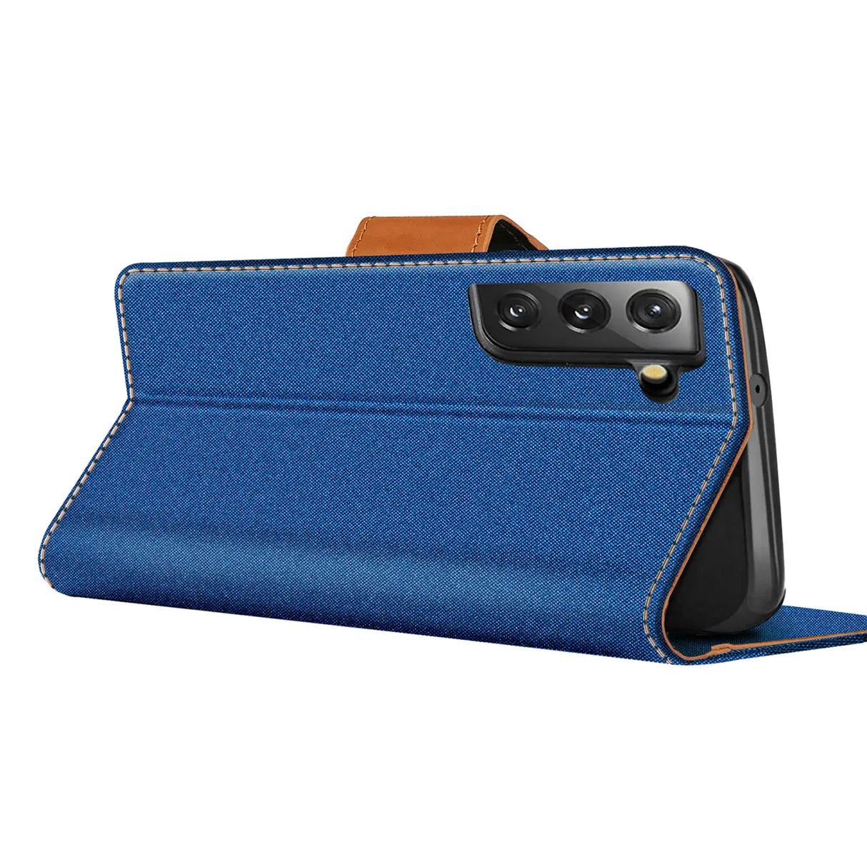 Samsung Galaxy S23 Plus Klapphülle im Jeanslook mit Karten- und Geldfach