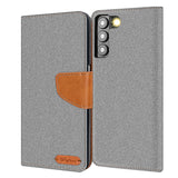 Samsung Galaxy S23 Plus Klapphülle im Jeanslook mit Karten- und Geldfach