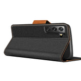Samsung Galaxy S23 Plus Klapphülle im Jeanslook mit Karten- und Geldfach