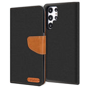 Samsung Galaxy S23 Ultra Klapphülle im Jeanslook mit Karten- und Geldfach