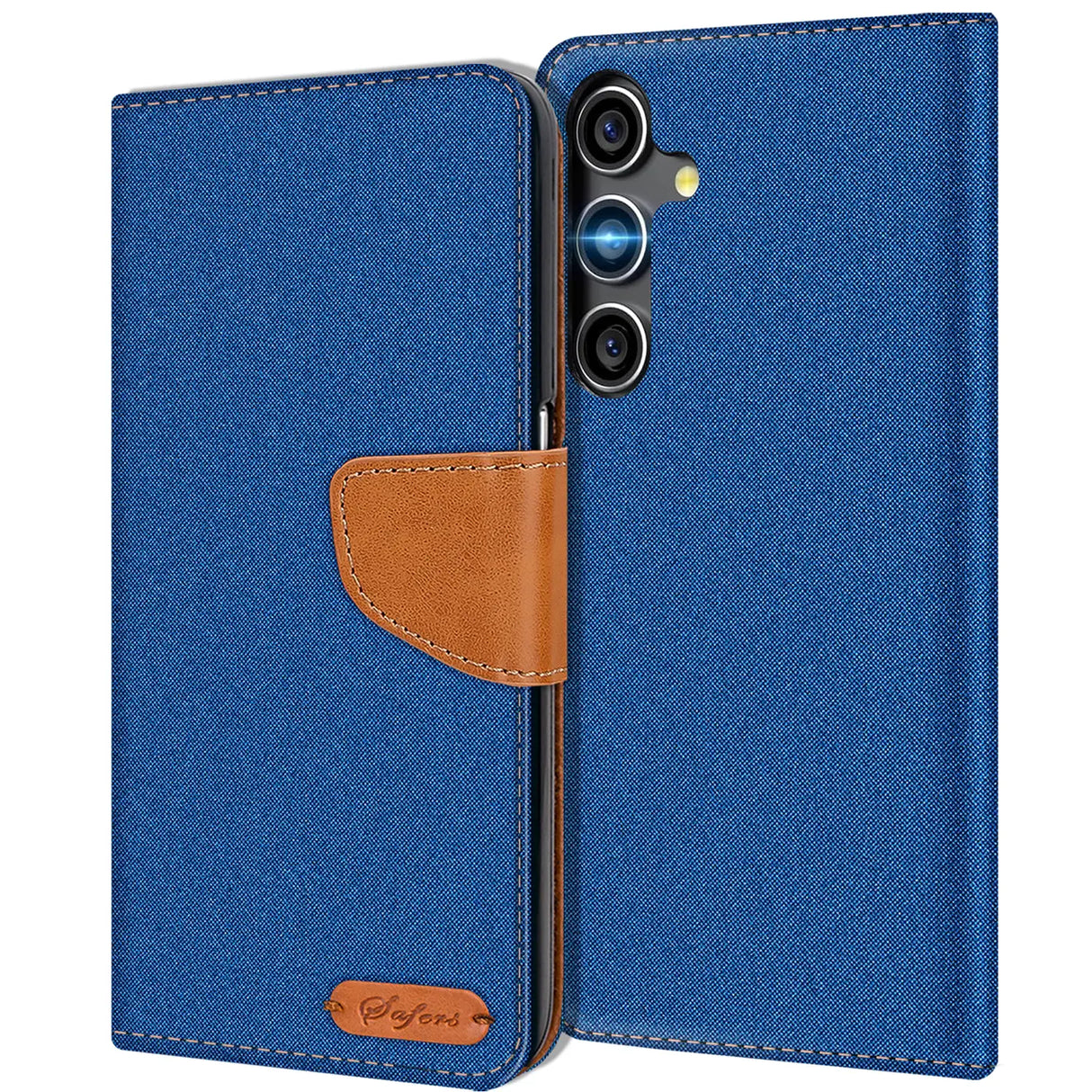 Samsung Galaxy S24 FE Klapphülle im Jeanslook mit Karten- und Geldfach