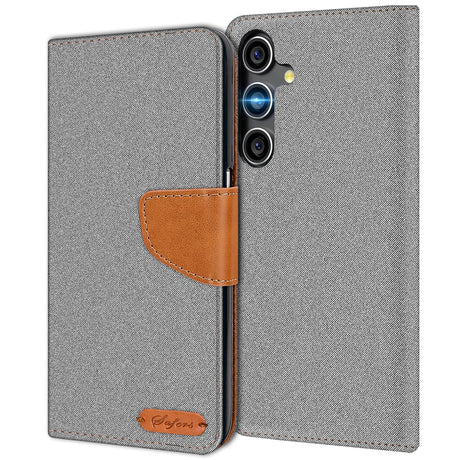 Samsung Galaxy S24 Plus Klapphülle im Jeanslook mit Karten- und Geldfach