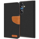 Samsung Galaxy S24 Plus Klapphülle im Jeanslook mit Karten- und Geldfach