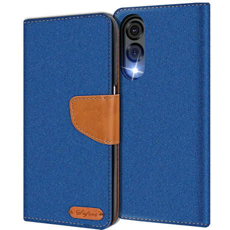 Samsung Galaxy S25 Edge Klapphülle im Jeanslook mit Karten- und Geldfach