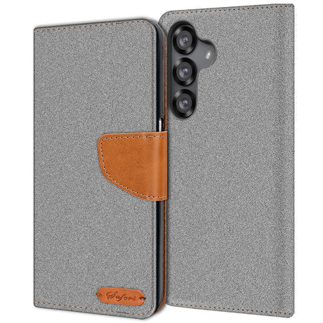 Samsung Galaxy S25 Klapphülle im Jeanslook mit Karten- und Geldfach