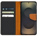 Samsung Galaxy S25 Ultra Klapphülle im Jeanslook mit Karten- und Geldfach