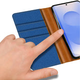 Samsung Galaxy S26 Klapphülle im Jeanslook mit Karten- und Geldfach