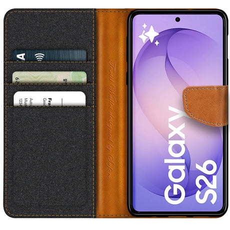 Samsung Galaxy S26 Klapphülle im Jeanslook mit Karten- und Geldfach