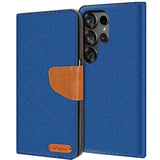 Samsung Galaxy S26 Ultra Klapphülle im Jeanslook mit Karten- und Geldfach