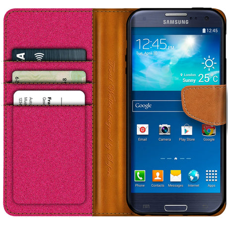 Samsung Galaxy S3 / S3 Neo Klapphülle im Jeanslook mit Karten- und Geldfach