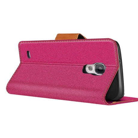 Samsung Galaxy S4 Klapphülle im Jeanslook mit Karten- und Geldfach