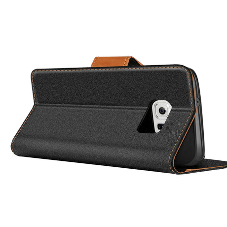 Samsung Galaxy S6 Edge Plus Klapphülle im Jeanslook mit Karten- und Geldfach