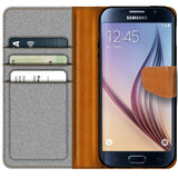 Samsung Galaxy S6 Klapphülle im Jeanslook mit Karten- und Geldfach