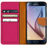 Samsung Galaxy S6 Klapphülle im Jeanslook mit Karten- und Geldfach