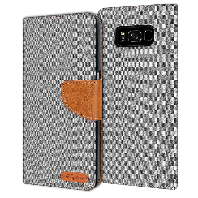 Samsung Galaxy S8 Klapphülle im Jeanslook mit Karten- und Geldfach