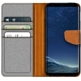 Samsung Galaxy S8 Klapphülle im Jeanslook mit Karten- und Geldfach