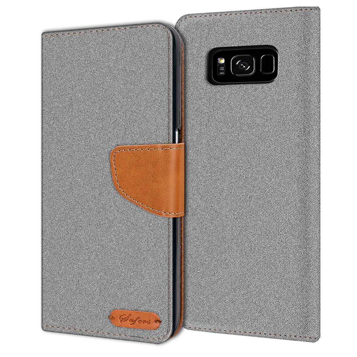 Samsung Galaxy S8 Plus Klapphülle im Jeanslook mit Karten- und Geldfach