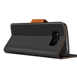 Samsung Galaxy S8 Klapphülle im Jeanslook mit Karten- und Geldfach