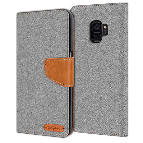 Samsung Galaxy S9 Klapphülle im Jeanslook mit Karten- und Geldfach