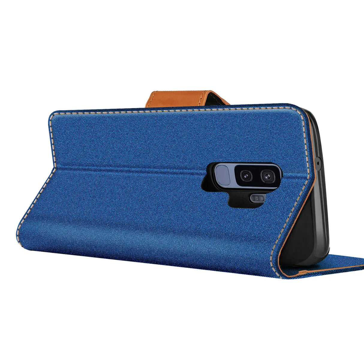 Samsung Galaxy S9 Plus Klapphülle im Jeanslook mit Karten- und Geldfach