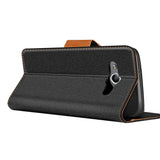 Samsung Galaxy Xcover 3 Klapphülle im Jeanslook mit Karten- und Geldfach