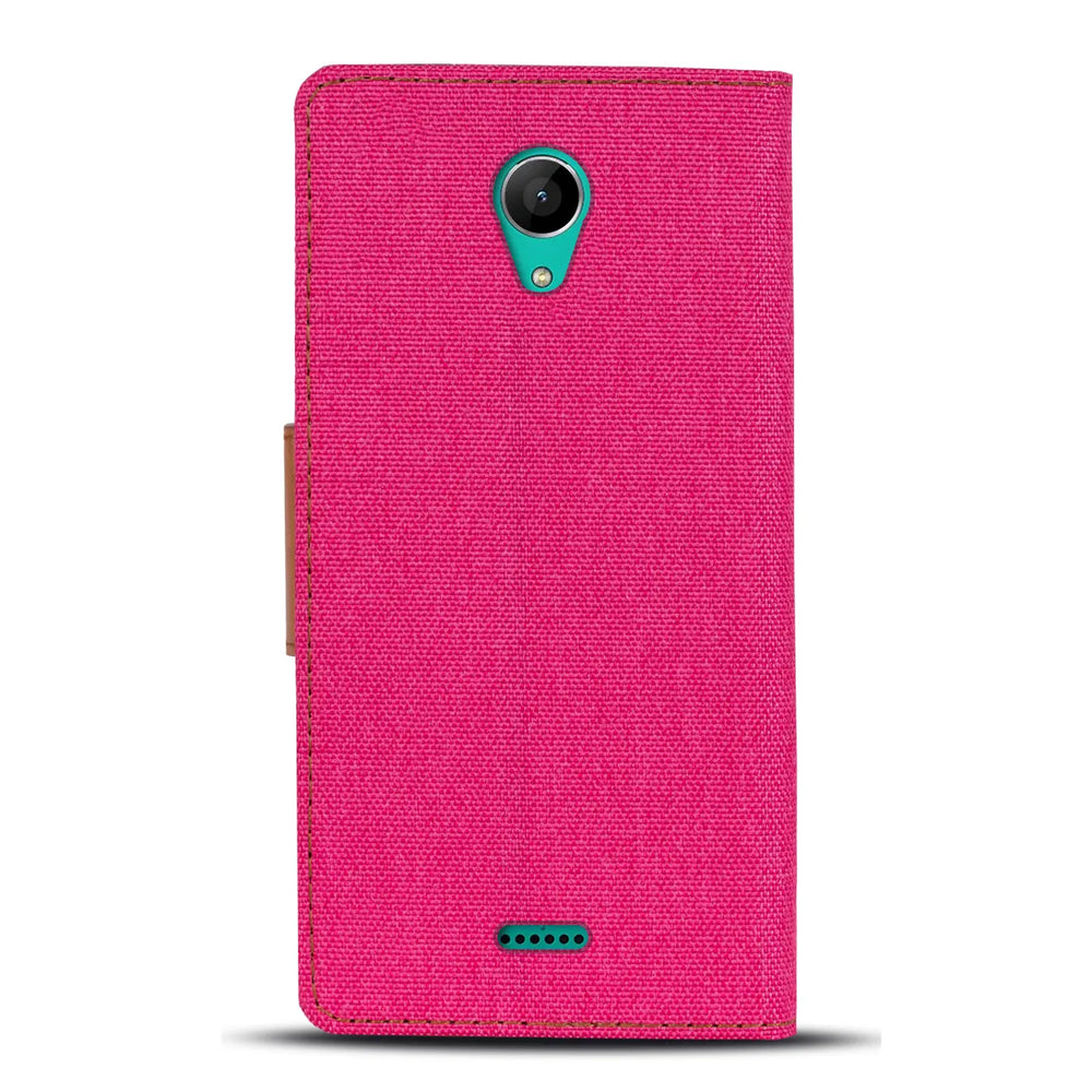 Wiko Freddy Klapphülle im Jeanslook mit Karten- und Geldfach