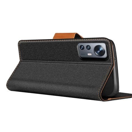 Xiaomi 12 Pro Klapphülle im Jeanslook mit Karten- und Geldfach