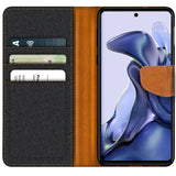 Xiaomi 12 / 12X Klapphülle im Jeanslook mit Karten- und Geldfach
