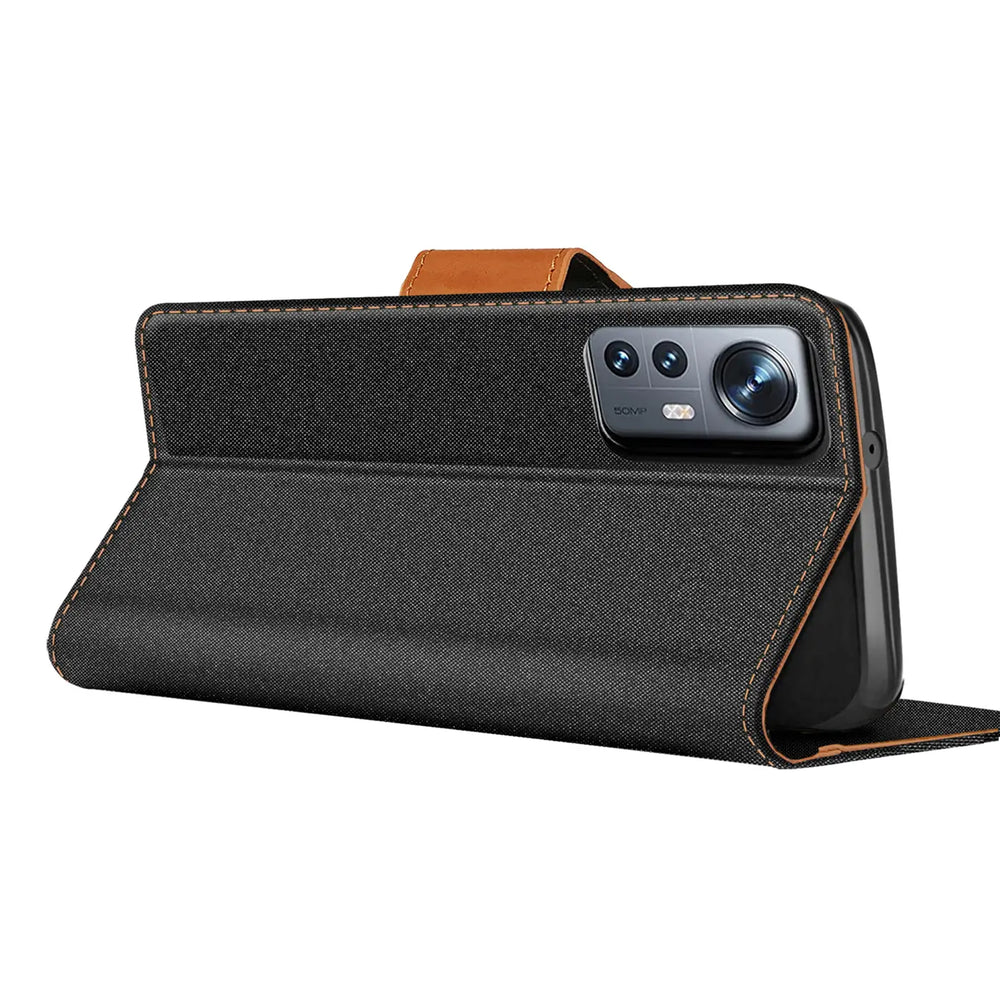 Xiaomi 12T / 12T Pro Klapphülle im Jeanslook mit Karten- und Geldfach