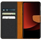 Xiaomi 13 Ultra Klapphülle im Jeanslook mit Karten- und Geldfach