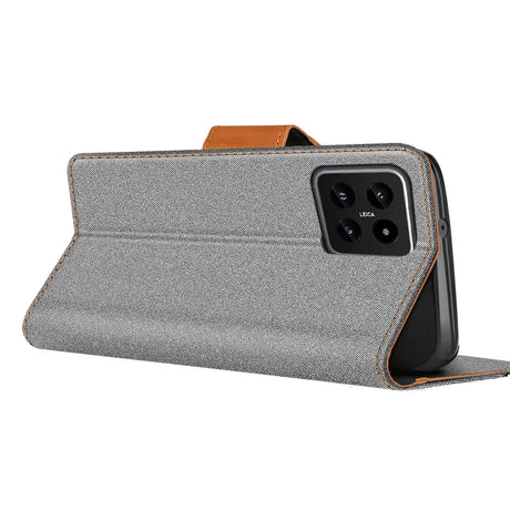 Xiaomi 14 Klapphülle im Jeanslook mit Karten- und Geldfach
